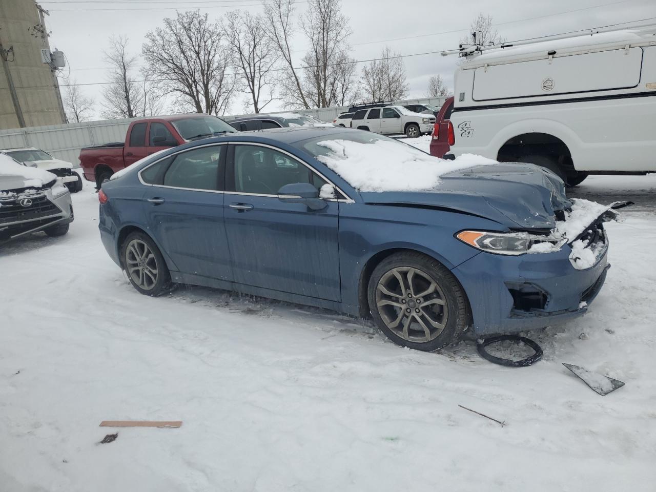2019 Ford Fusion VIN 3FA6P0CD2KR150530 Copart auction photo, front end damage thumbnail 4