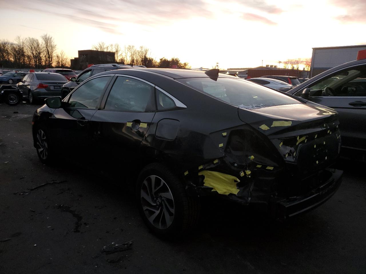 2017 Honda Civic VIN 19XFC2F79HE204607 Copart auction photo, rear end / side damage thumbnail 2