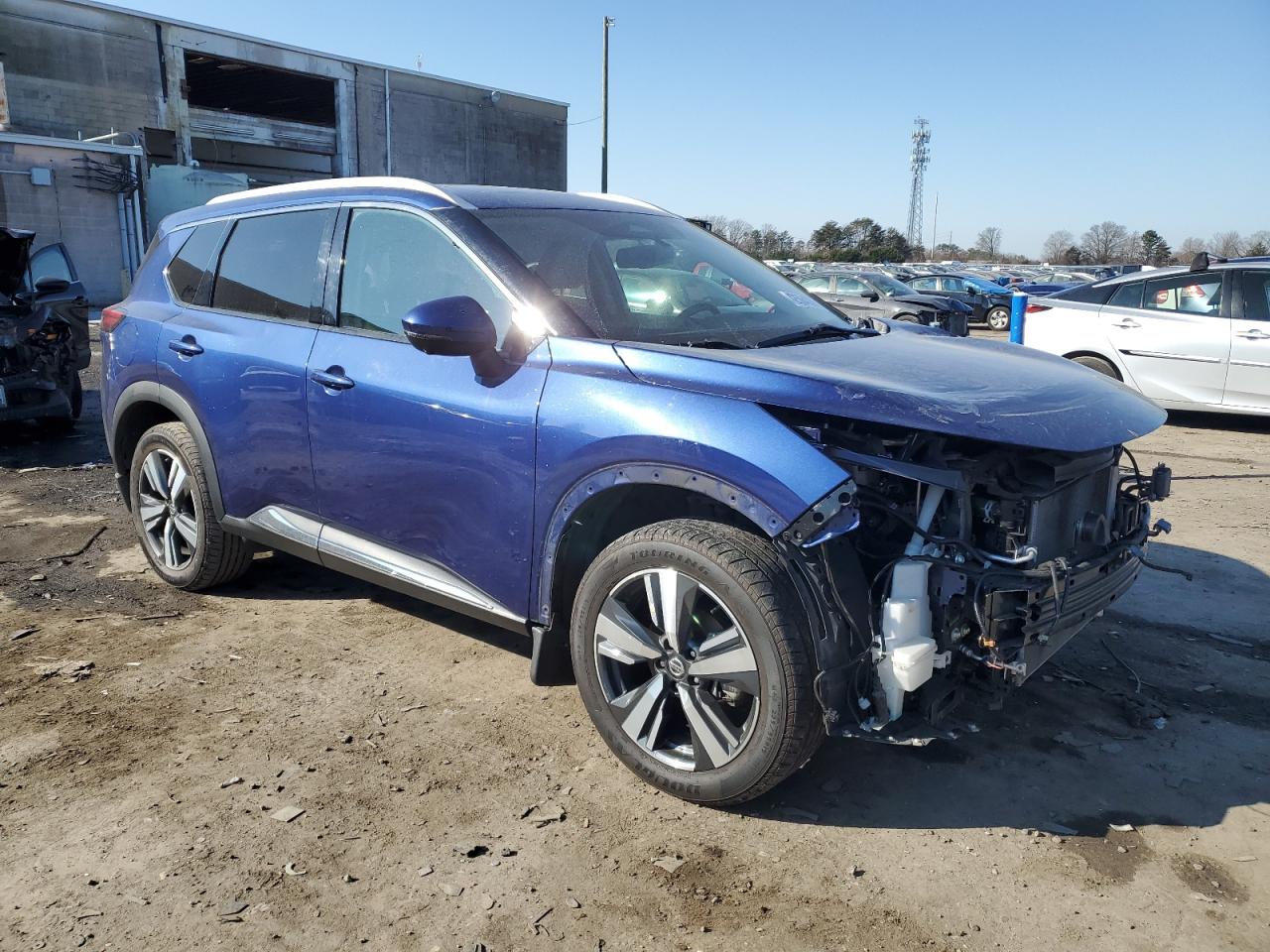 2021 Nissan Rogue VIN 5N1AT3CB4MC677451 Copart auction photo, front end / side damage thumbnail 4