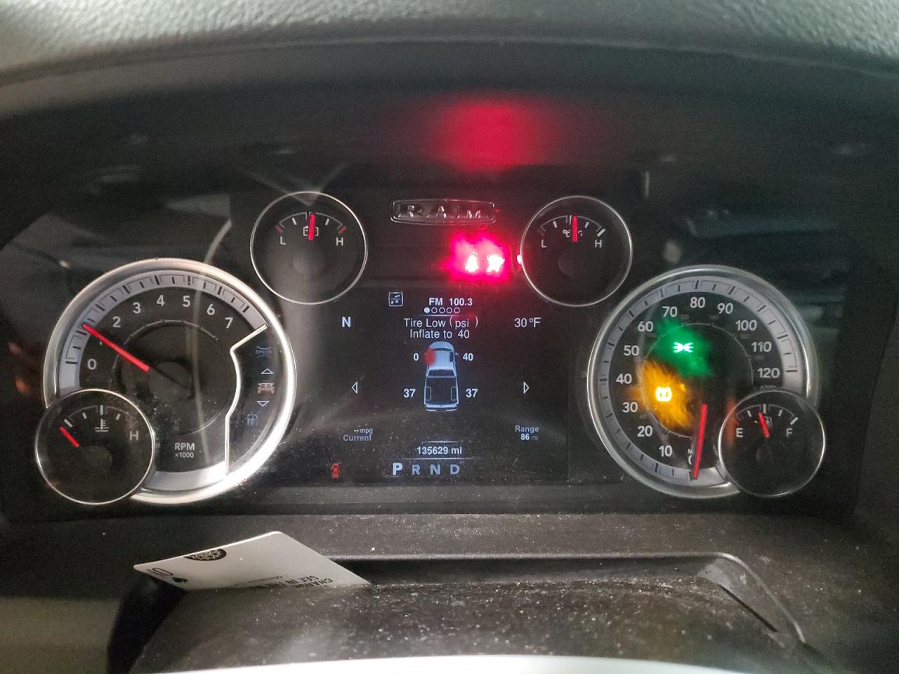 2013 RAM 1500 VIN 1C6RR7GP6DS615579 Copart auction photo, front end damage thumbnail 9