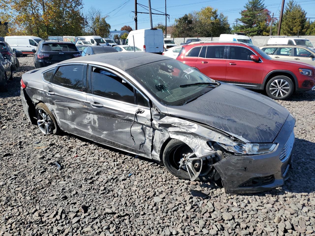 2013 Ford Fusion VIN 3FA6P0K9XDR139579 Copart auction photo, side / front end damage thumbnail 4