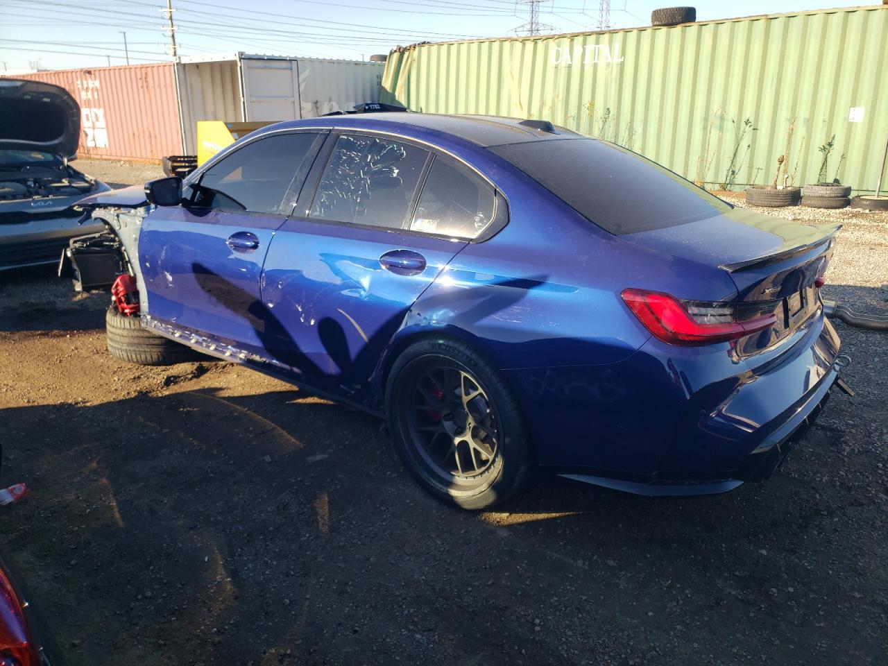 2023 BMW M3 VIN WBS43AY07PFN36690 Copart auction photo, front end / minor dent/scratches damage thumbnail 2
