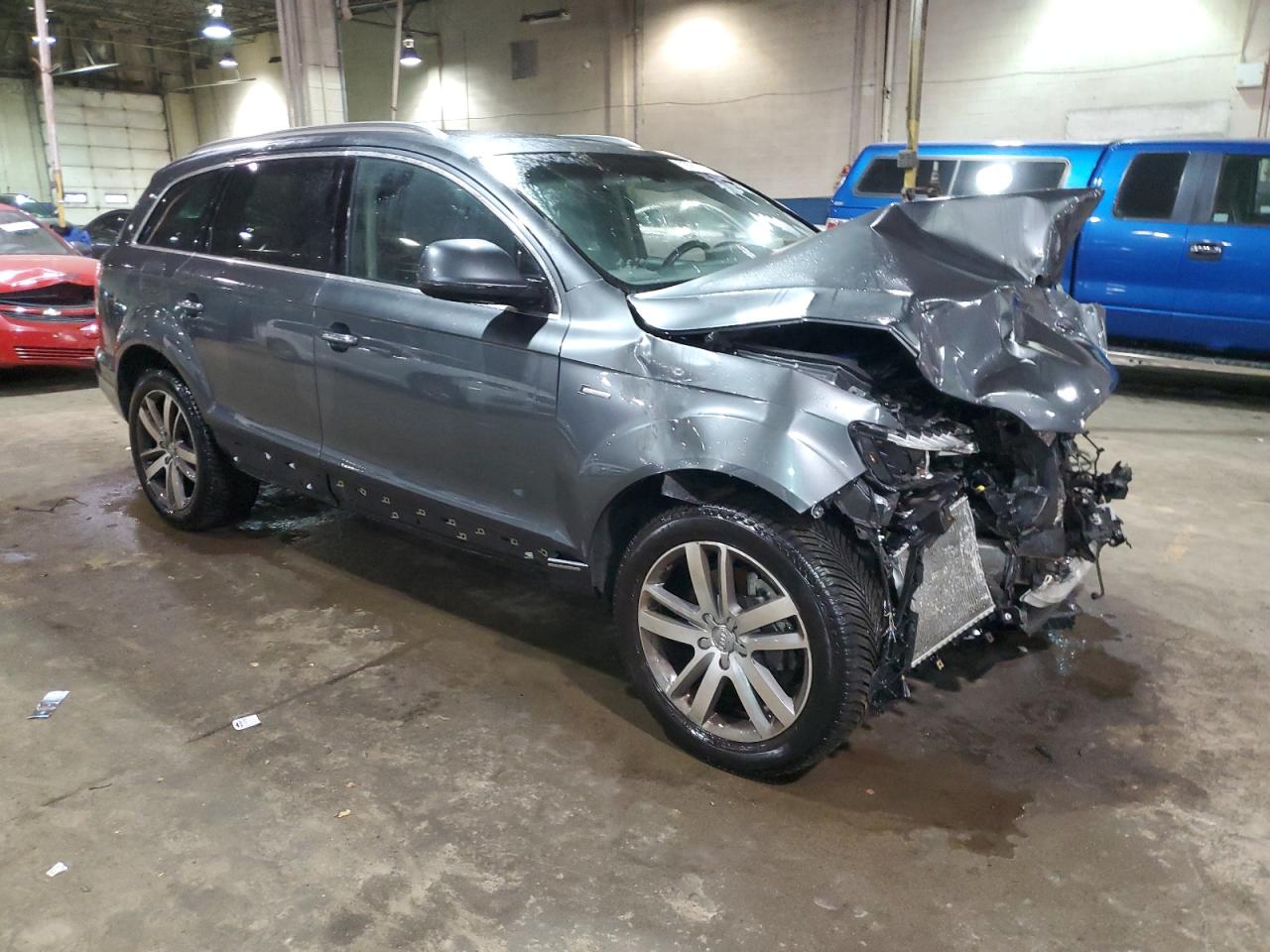 2014 Audi Q7 VIN WA1LGAFE1ED010273 Copart auction photo, front end damage thumbnail 4