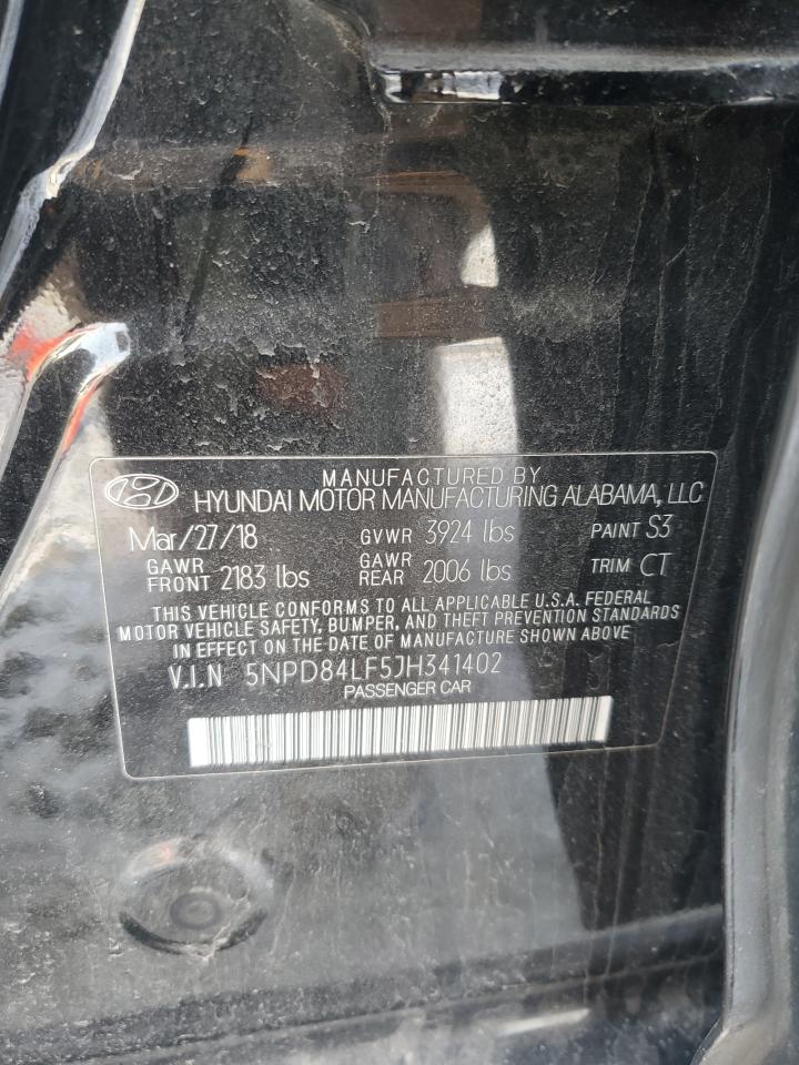2018 Hyundai Elantra VIN 5NPD84LF5JH341402 Copart auction photo, front end damage thumbnail 12
