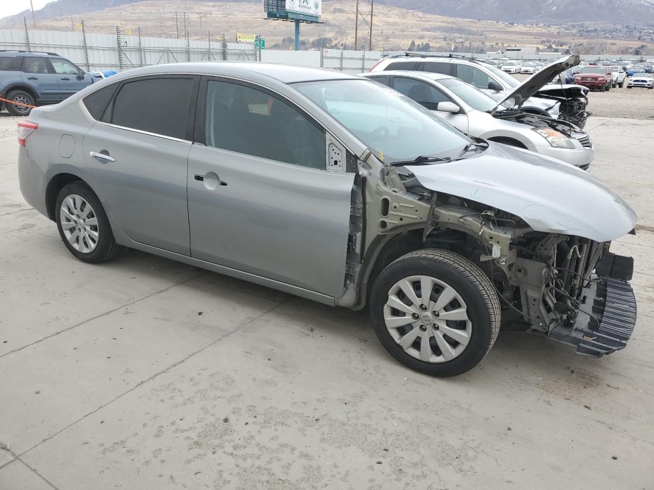 2013 Nissan Sentra VIN 3N1AB7AP9DL723117 Copart auction photo, front end damage thumbnail 4