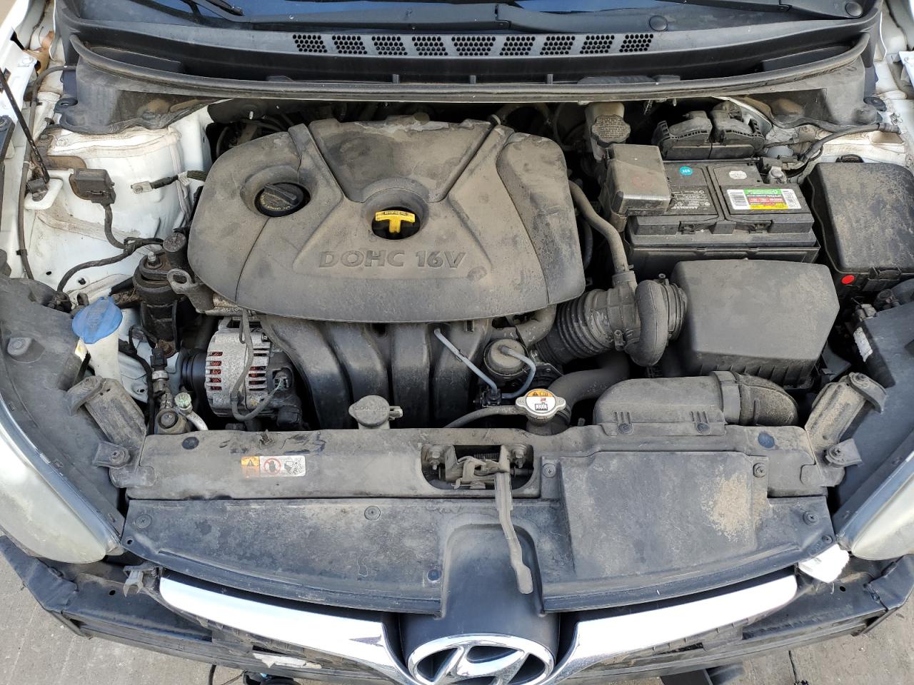 2016 Hyundai Elantra VIN 5NPDH4AE2GH662493 Copart auction photo, front end / all over damage thumbnail 12