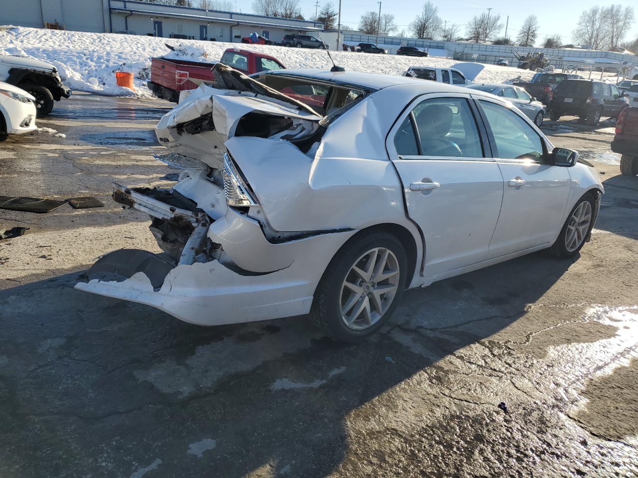 2010 Ford Fusion VIN 3FAHP0JA8AR366849 Copart auction photo, rear end / front end damage thumbnail 3