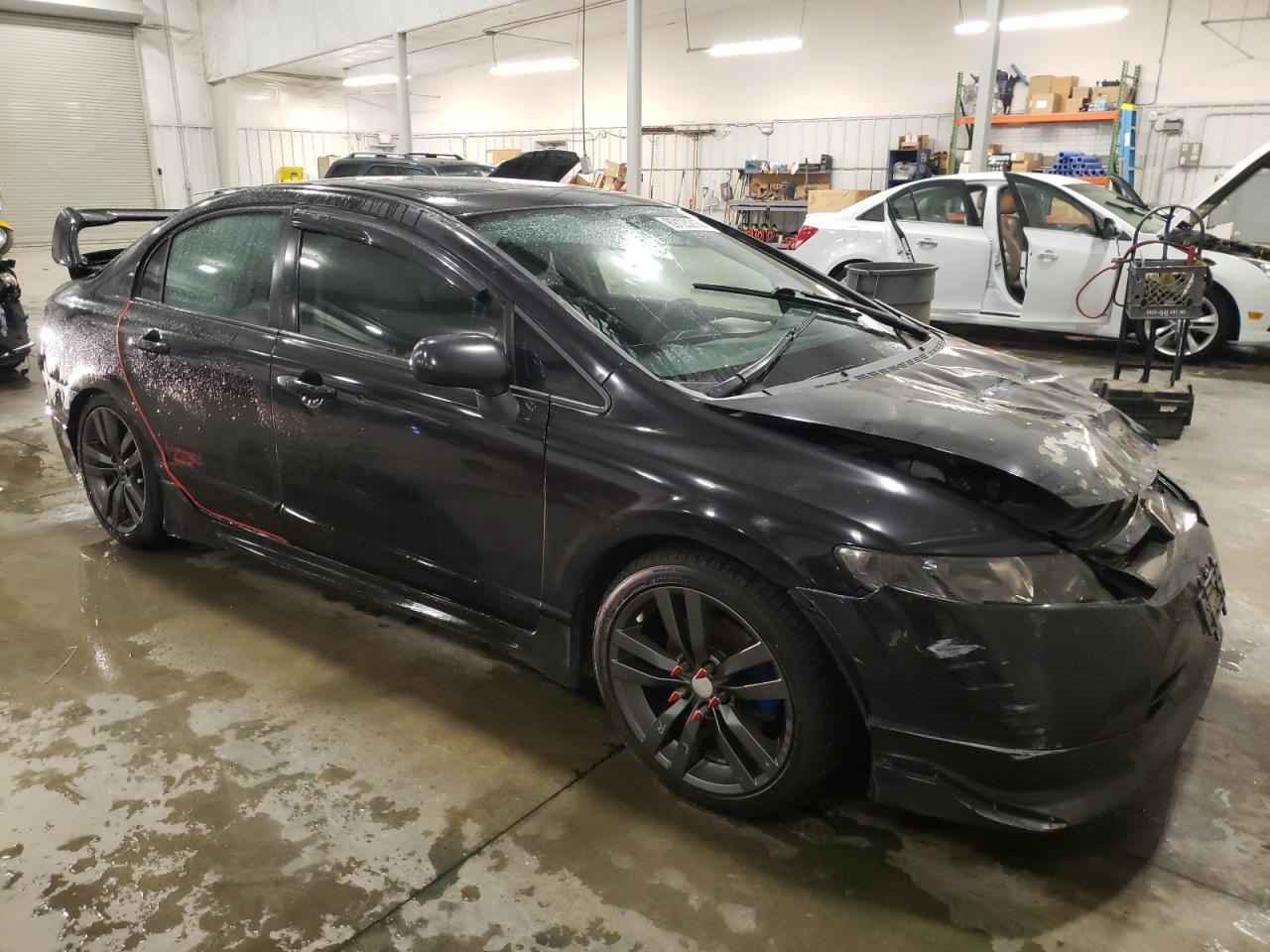 2007 Honda Civic VIN 2HGFA55597H714564 Copart auction photo, front end / rear end damage thumbnail 4