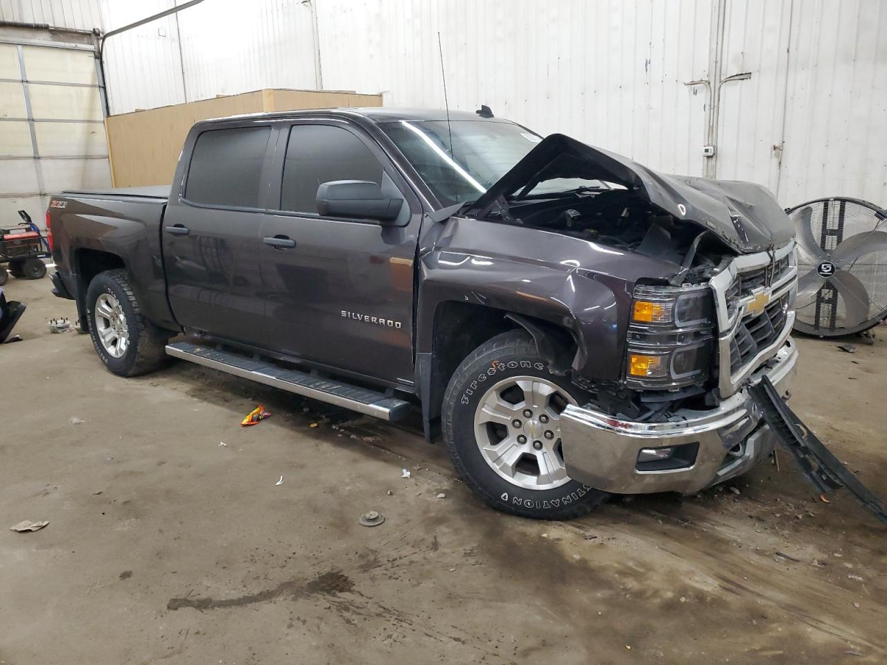 2014 Chevrolet Silverado VIN 3GCUKREC5EG515615 Copart auction photo, front end damage thumbnail 4
