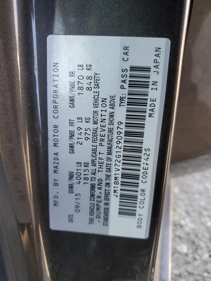 2016 Mazda 3 VIN JM1BM1V72G1290979 Copart auction photo, front end damage thumbnail 14