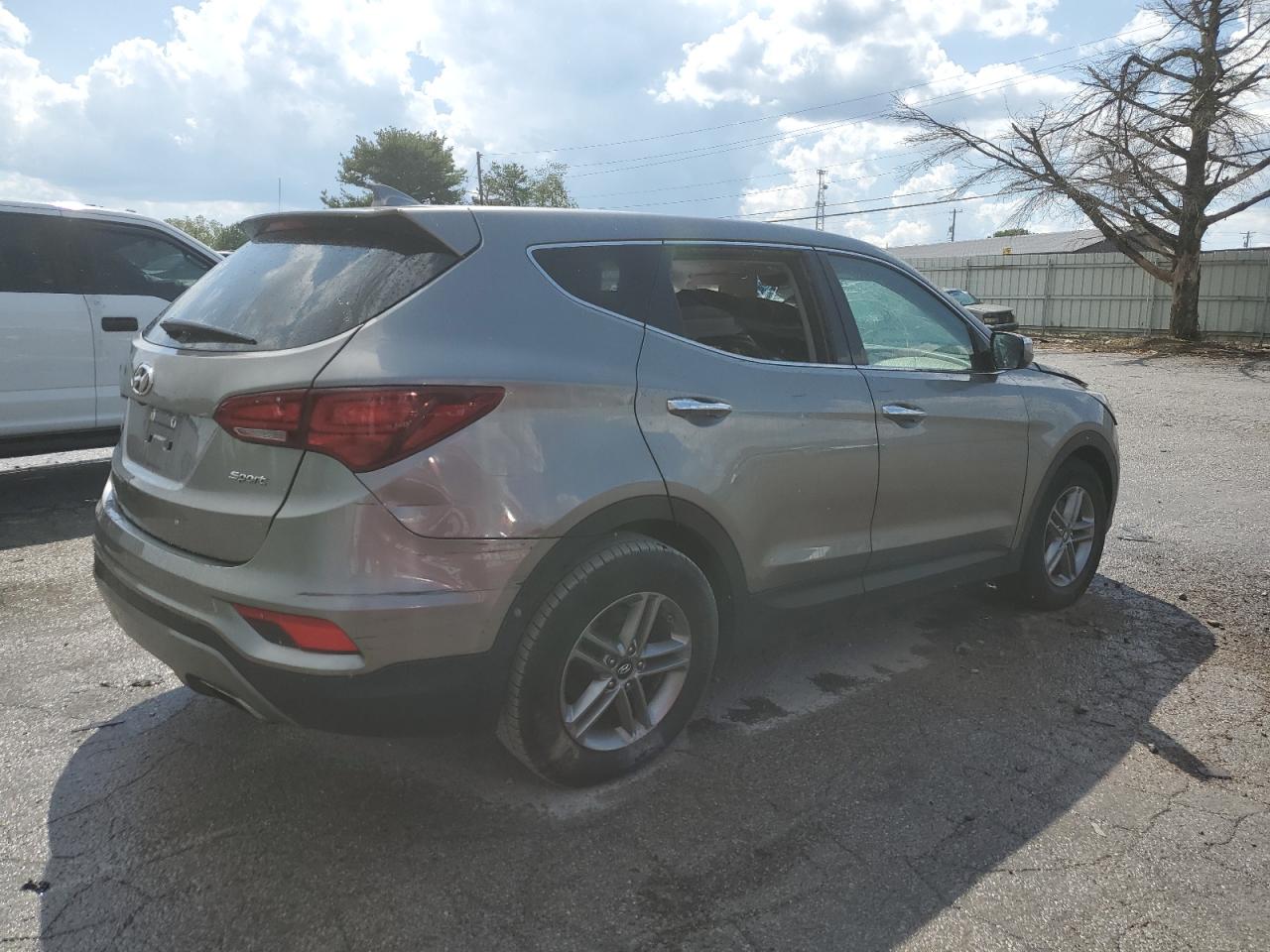 2017 Hyundai Santa Fe VIN 5NMZT3LB3HH020901 Copart auction photo, side / front end damage thumbnail 3