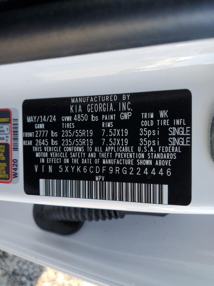 2024 KIA Sportage VIN 5XYK6CDF9RG224446 Copart auction photo, front end damage thumbnail 13