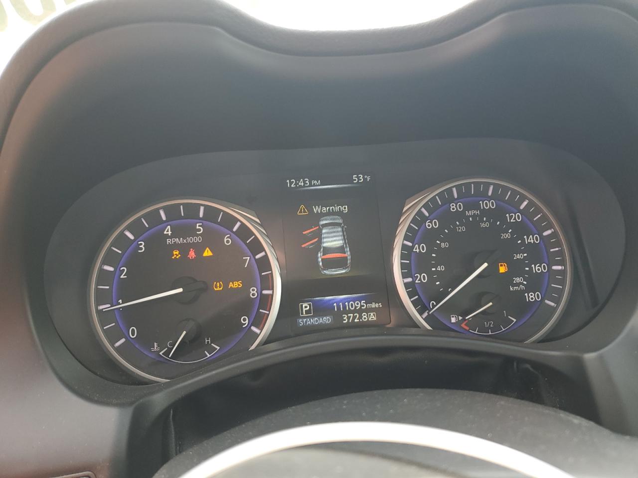 2015 Infiniti Q50 VIN JN1BV7AR8FM408122 Copart auction photo, side damage thumbnail 9