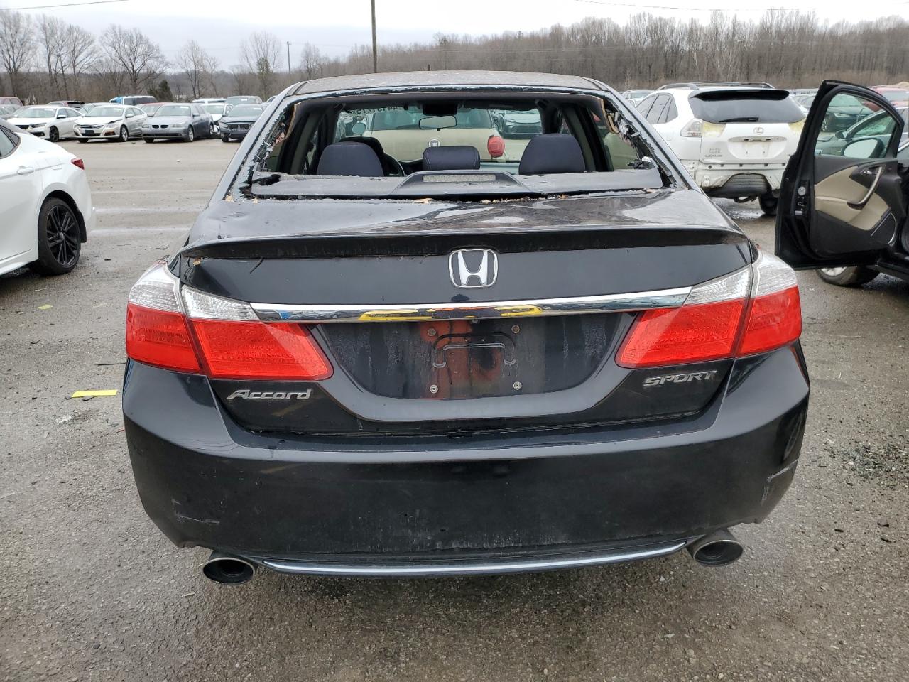 2015 Honda Accord VIN 1HGCR2F50FA184975 Copart auction photo, top/roof damage thumbnail 6