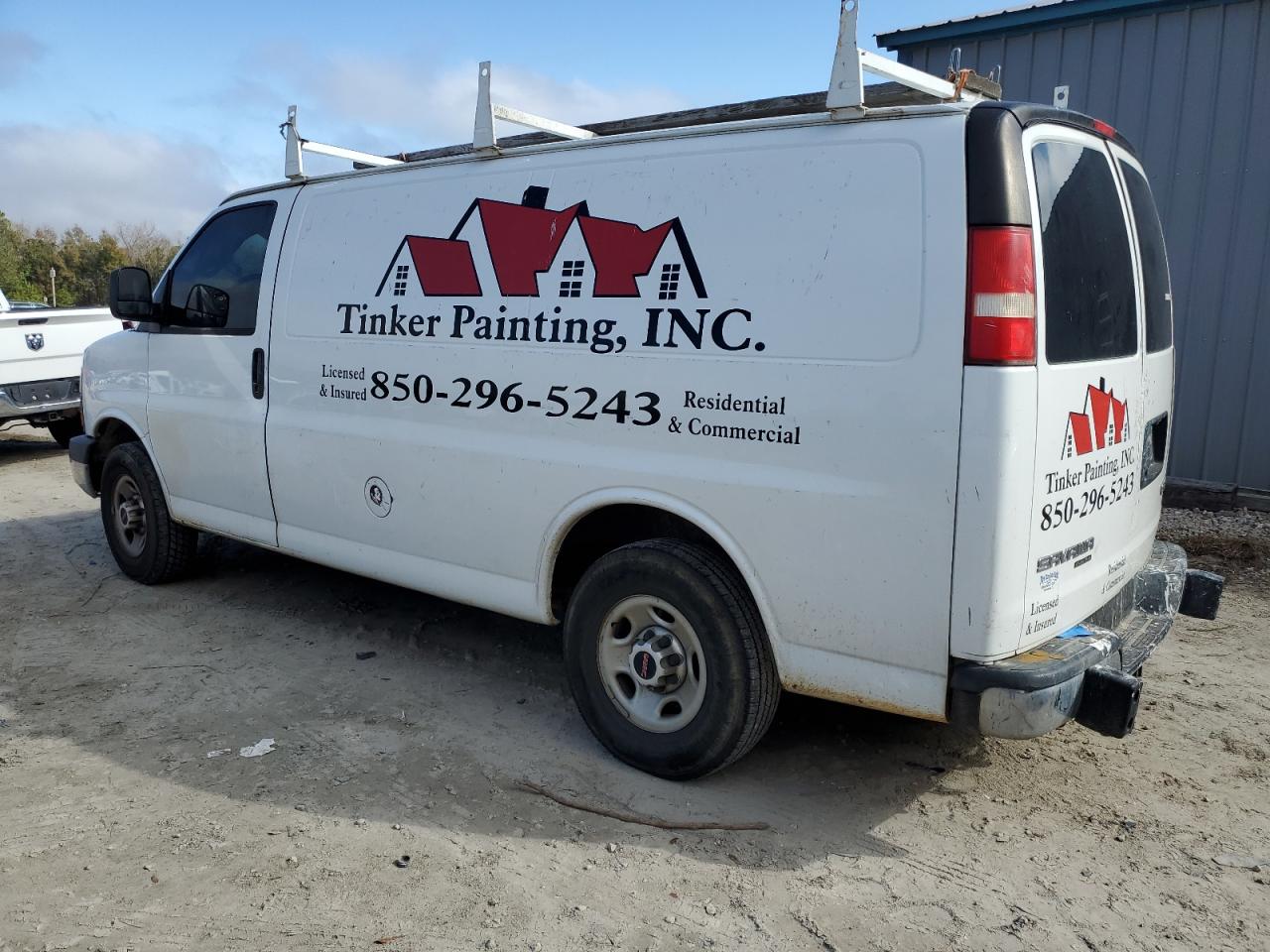 2016 GMC Savana VIN 1GTW7AFFXG1903509 Copart auction photo, side damage thumbnail 2