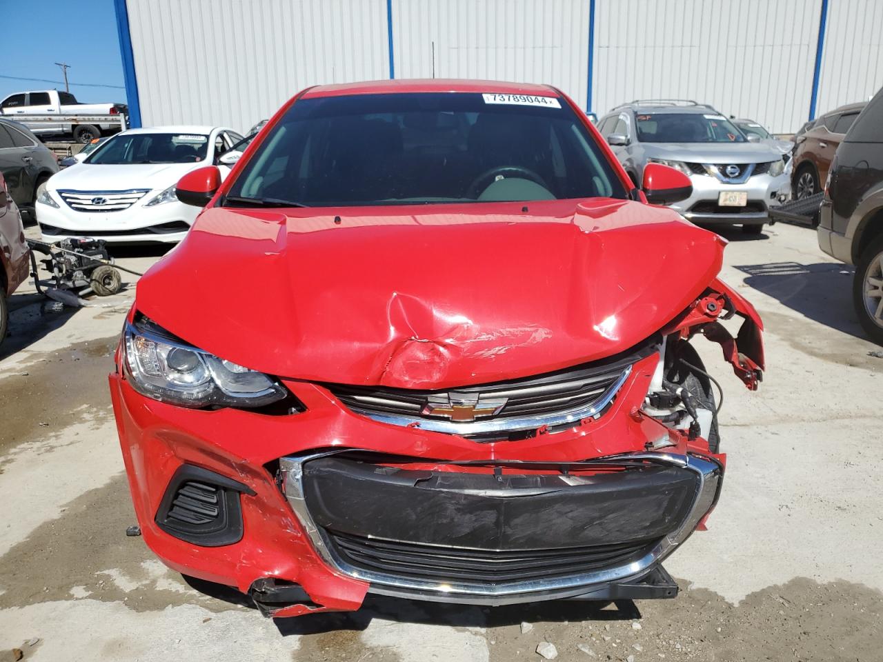2019 Chevrolet Sonic VIN 1G1JD5SBXK4136869 Copart auction photo, front end damage thumbnail 5