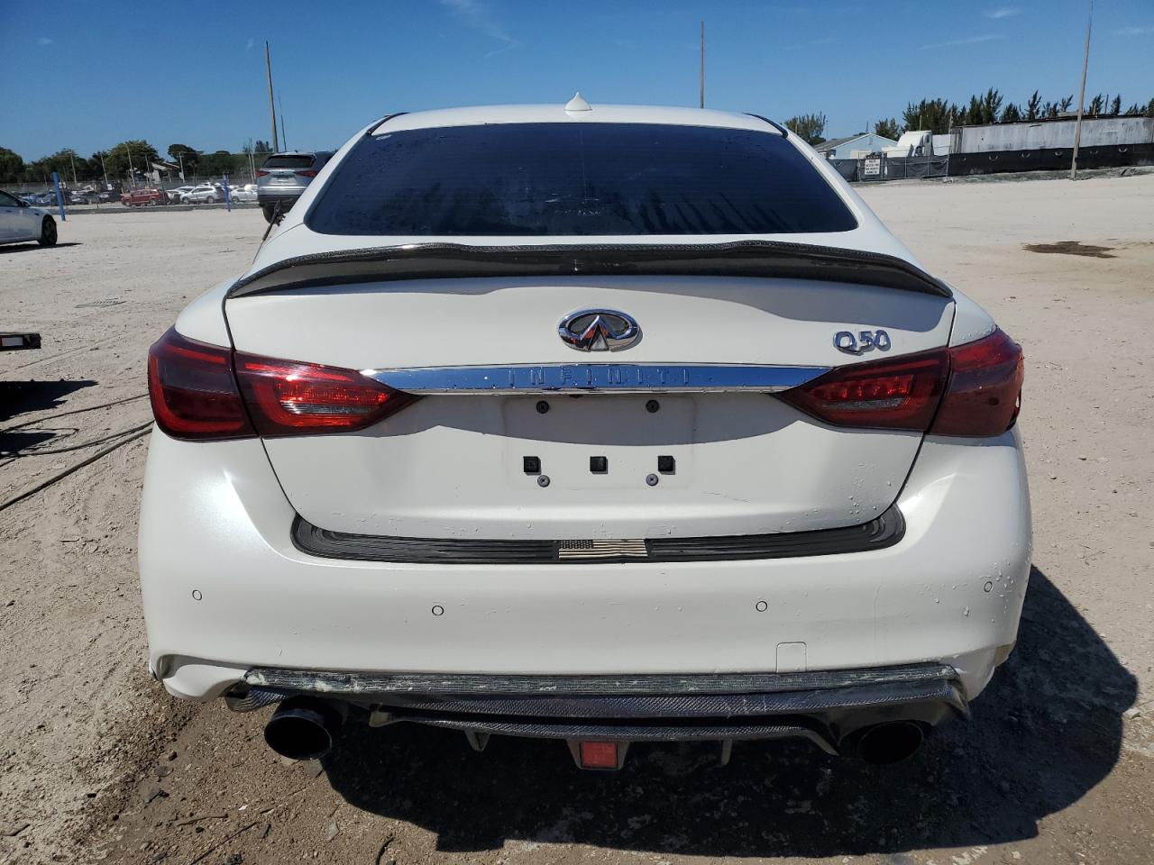 2018 Infiniti Q50 VIN JN1EV7AP1JM354800 Copart auction photo, front end / side damage thumbnail 6