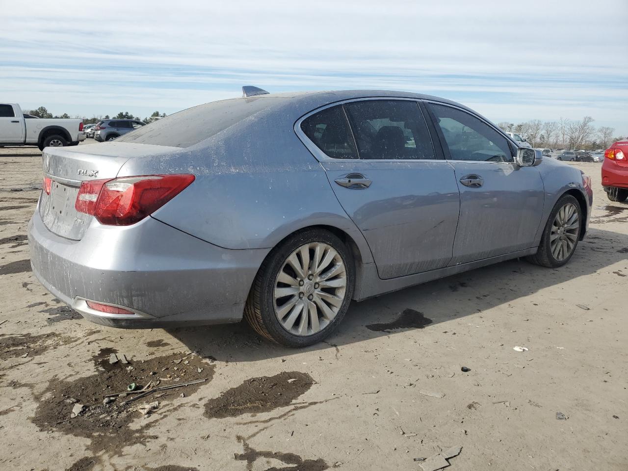2014 Acura RLX VIN JH4KC1F59EC006635 Copart auction photo, side / rear end damage thumbnail 3