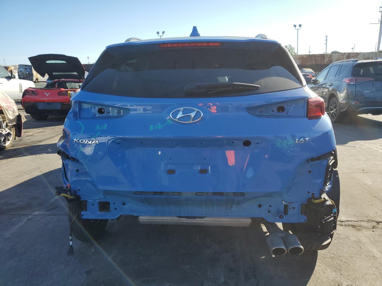 2022 Hyundai Kona VIN KM8K33A31NU902615 Copart auction photo, rear end / minor dent/scratches damage thumbnail 6