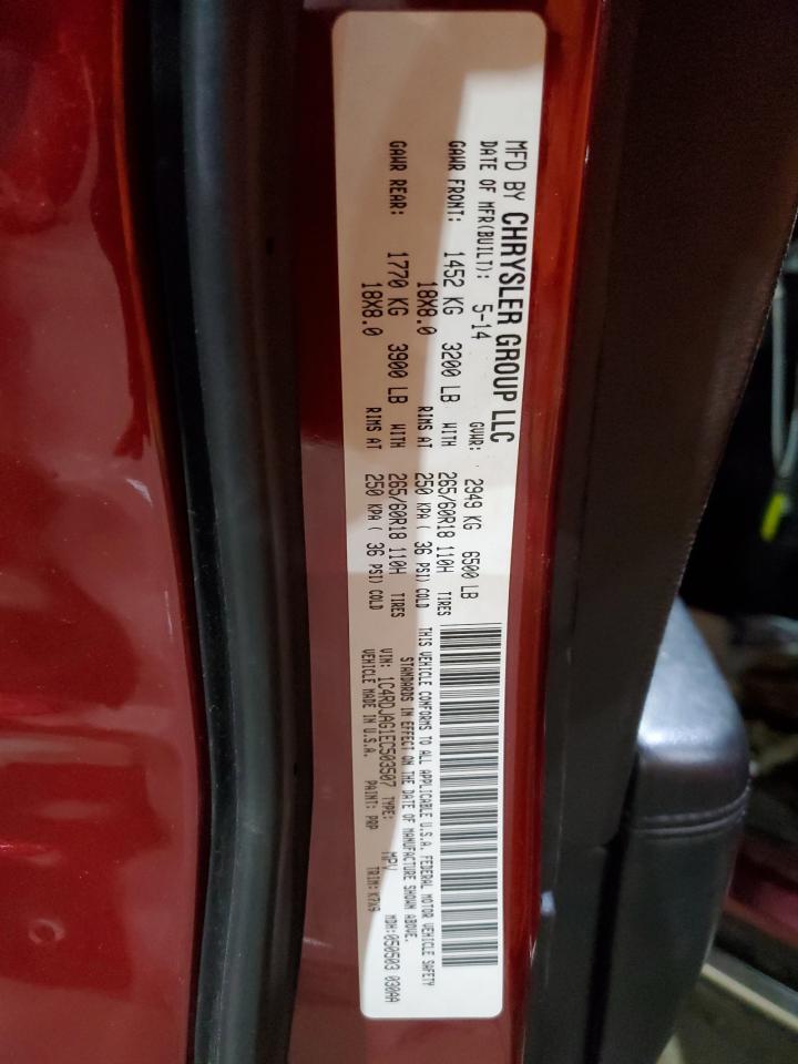 2014 Dodge Durango VIN 1C4RDJAG1EC503507 Copart auction photo, undercarriage / front end damage thumbnail 13