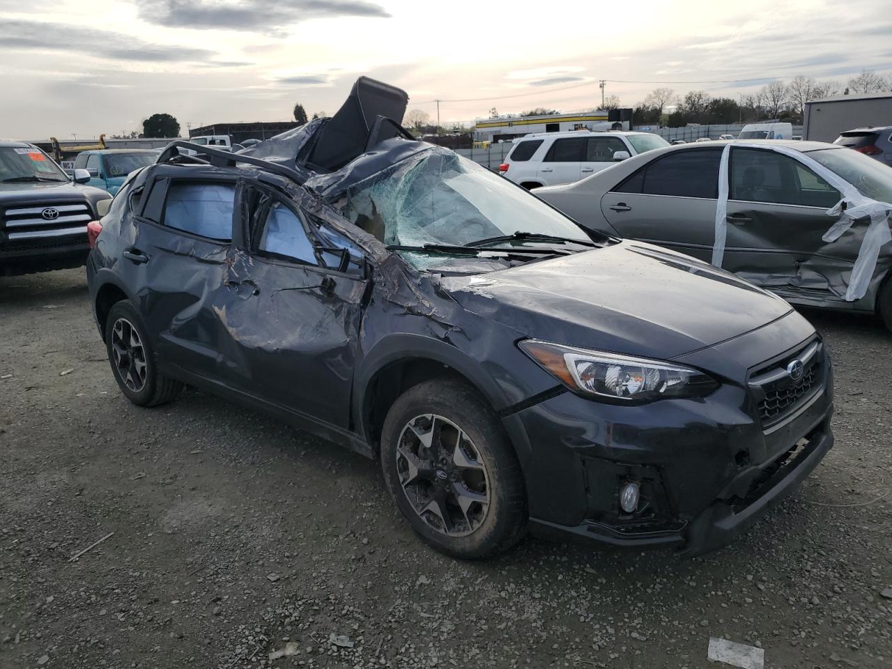 2019 Subaru XV VIN JF2GTAEC2K8282842 Copart auction photo, side / rollover damage thumbnail 4