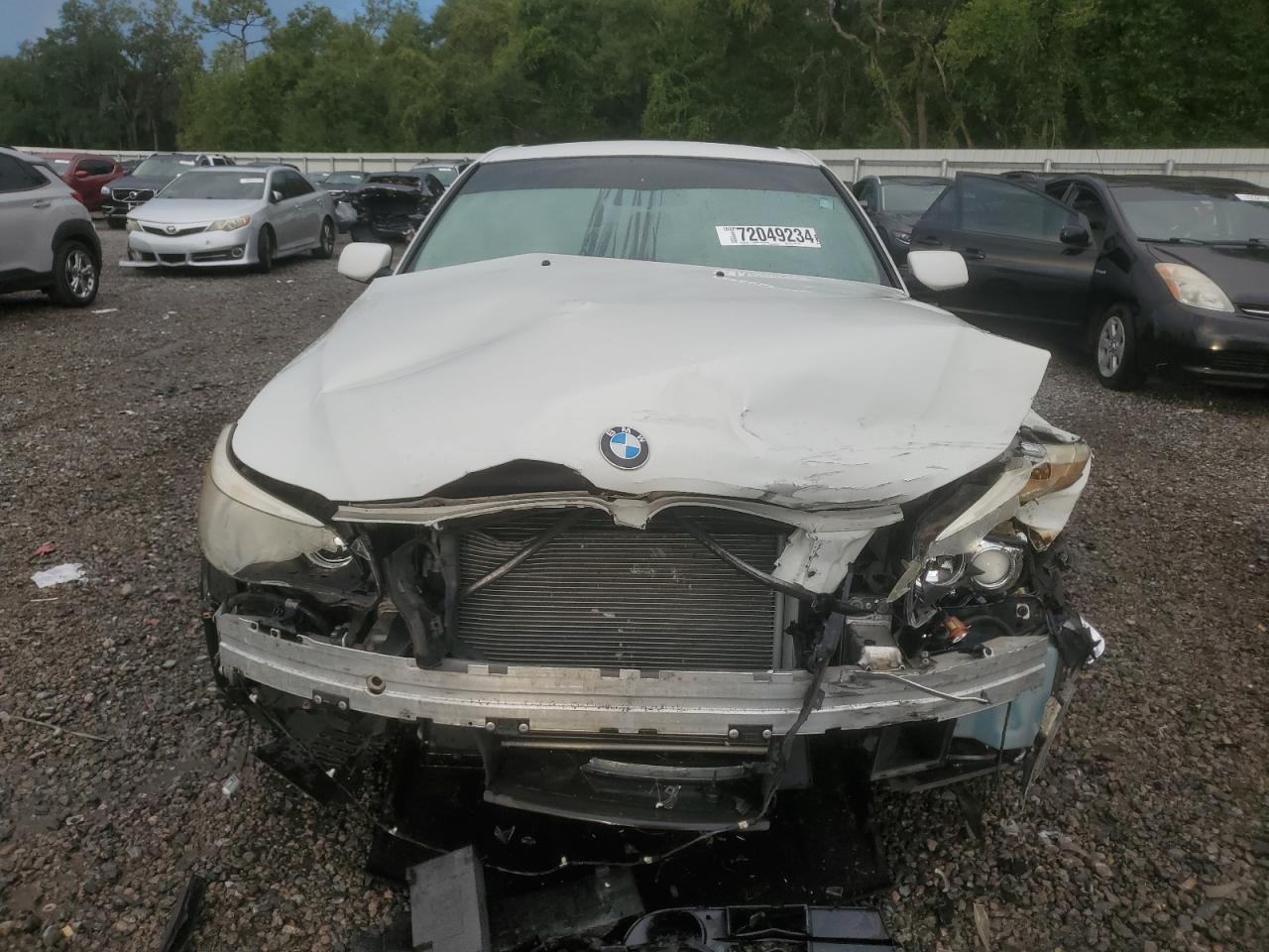 2004 BMW 5er VIN WBANA73544B812587 Copart auction photo, front end / side damage thumbnail 5