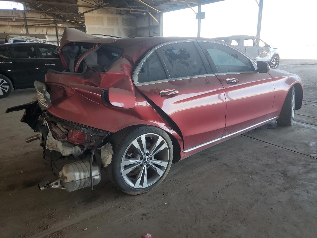 2018 Mercedes-Benz C-klasse VIN 55SWF4JB7JU258548 Copart auction photo, all over damage thumbnail 3
