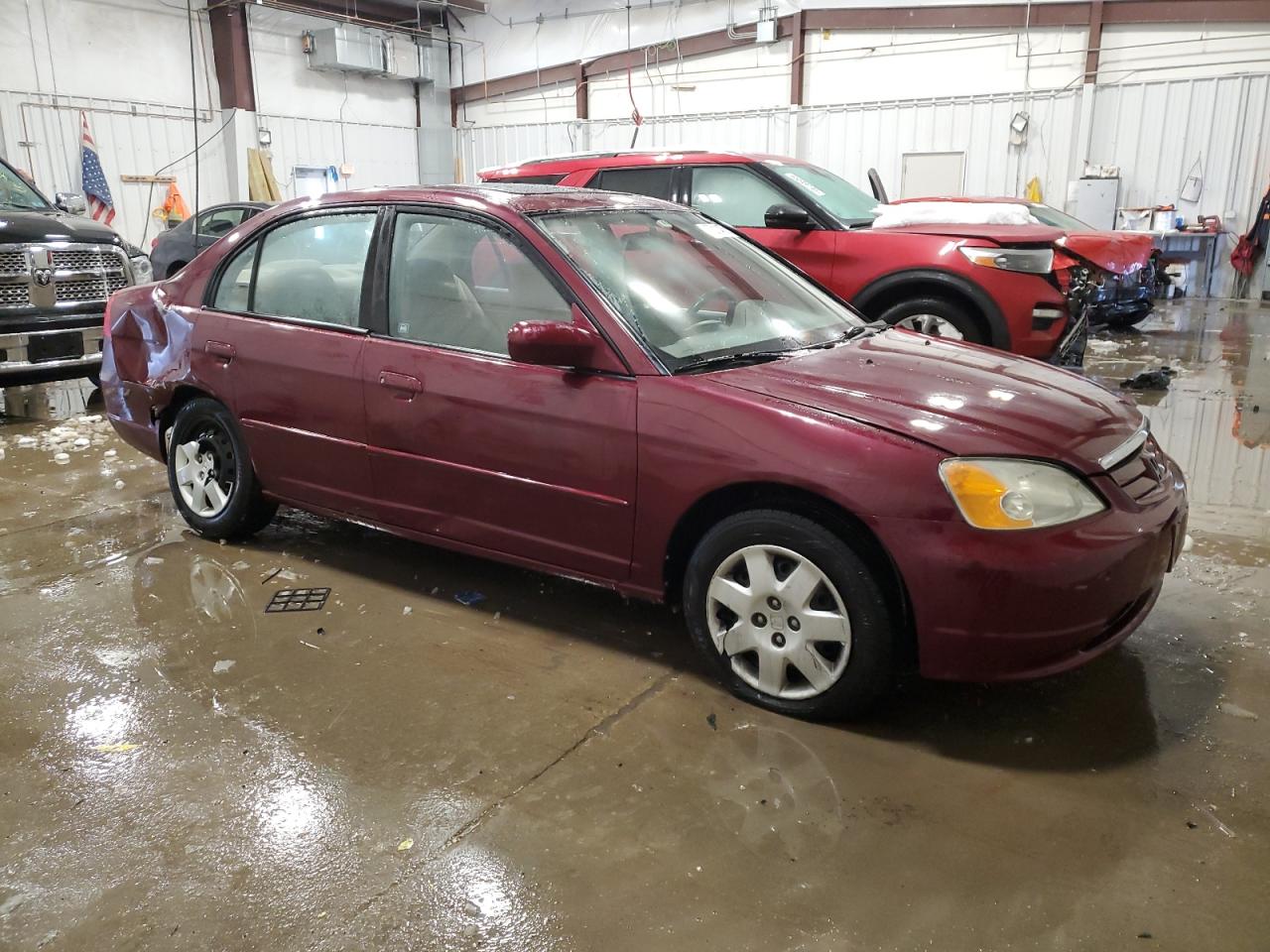 2002 Honda Civic VIN 1HGES26822L018270 Copart auction photo, all over damage thumbnail 4