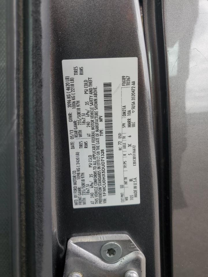 2013 Ford Escape VIN 1FMCU0HX5DUD71328 Copart auction photo, burn - engine damage thumbnail 15