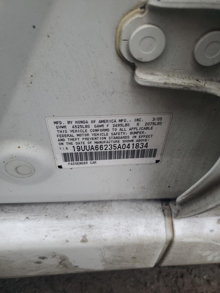 2005 Acura TL VIN 19UUA66235A041834 Copart auction photo, undercarriage / minor dent/scratches damage thumbnail 12