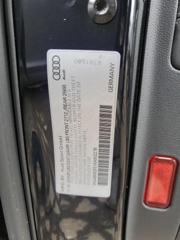 2019 Audi RS5 VIN WUABWCF51KA902278 Copart auction photo, front end damage thumbnail 12