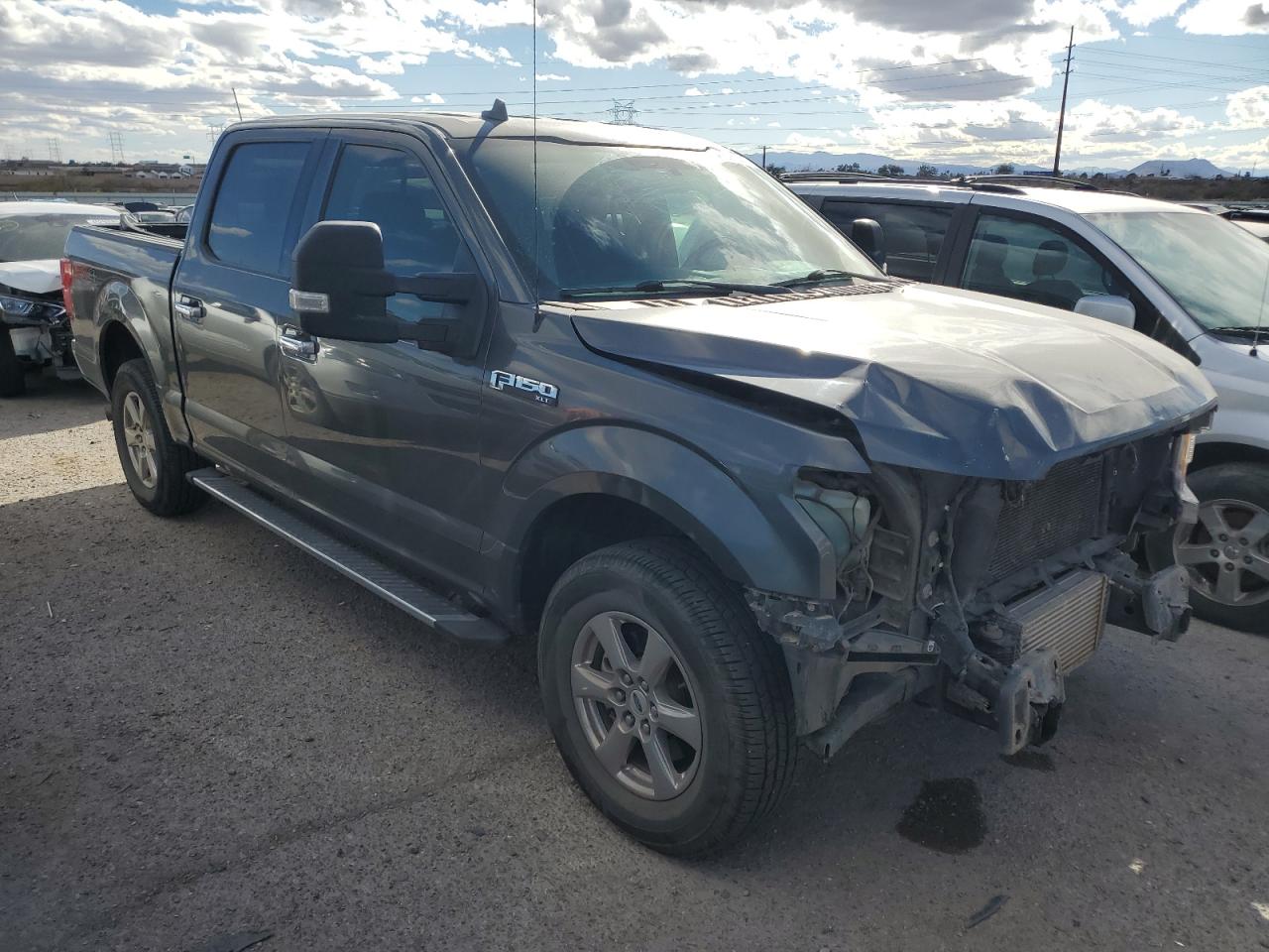 2018 Ford F-150 VIN 1FTEW1EG2JKC42231 Copart auction photo, front end / frame damage damage thumbnail 4