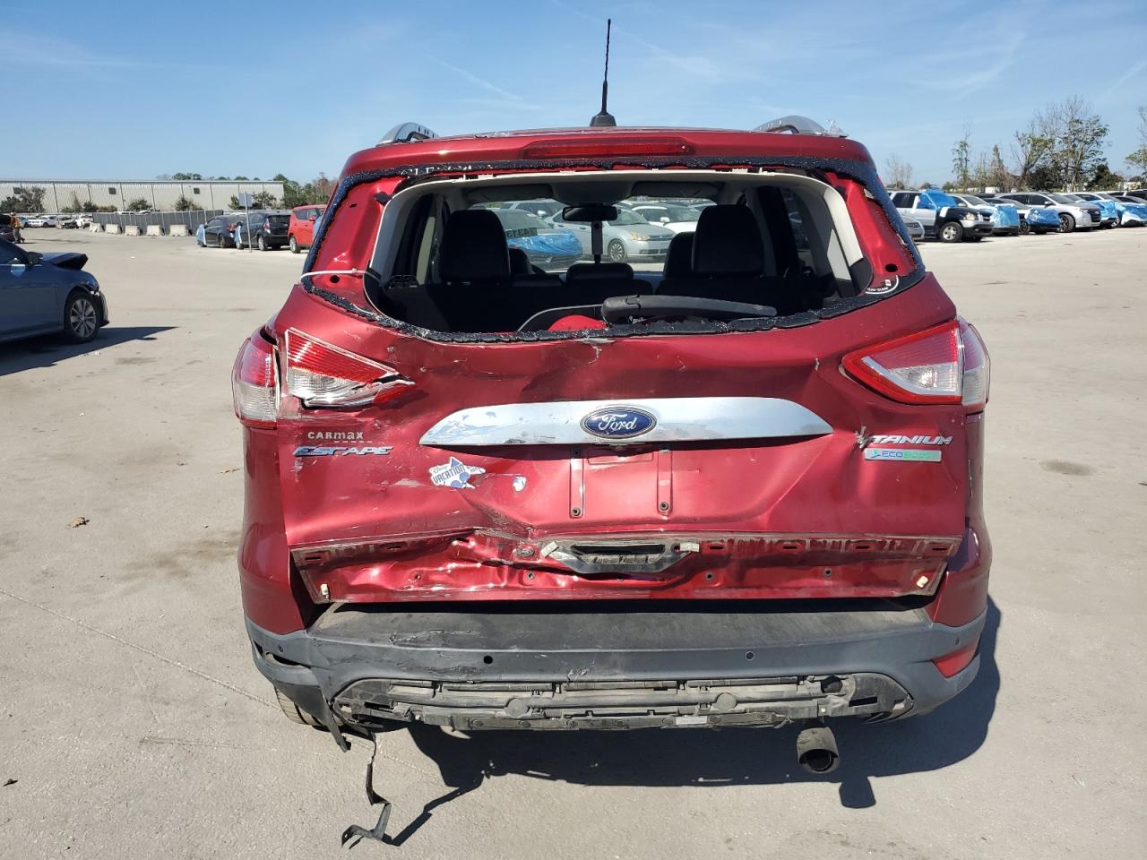 2014 Ford Escape VIN 1FMCU0JX3EUC72910 Copart auction photo, rear end damage thumbnail 6