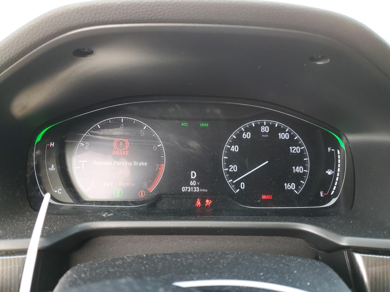 2019 Honda Accord VIN 1HGCV2F30KA019495 Copart auction photo, front end / side damage thumbnail 9