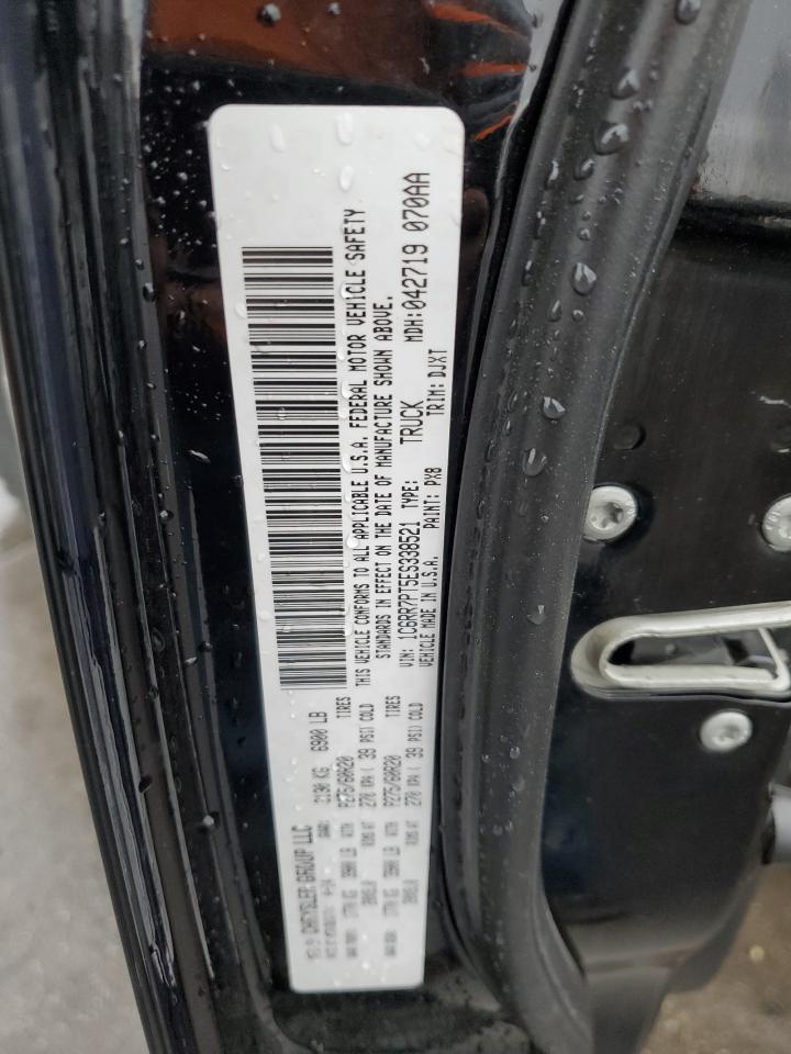 2014 RAM 1500 VIN 1C6RR7PT5ES338521 Copart auction photo, rear end damage thumbnail 12