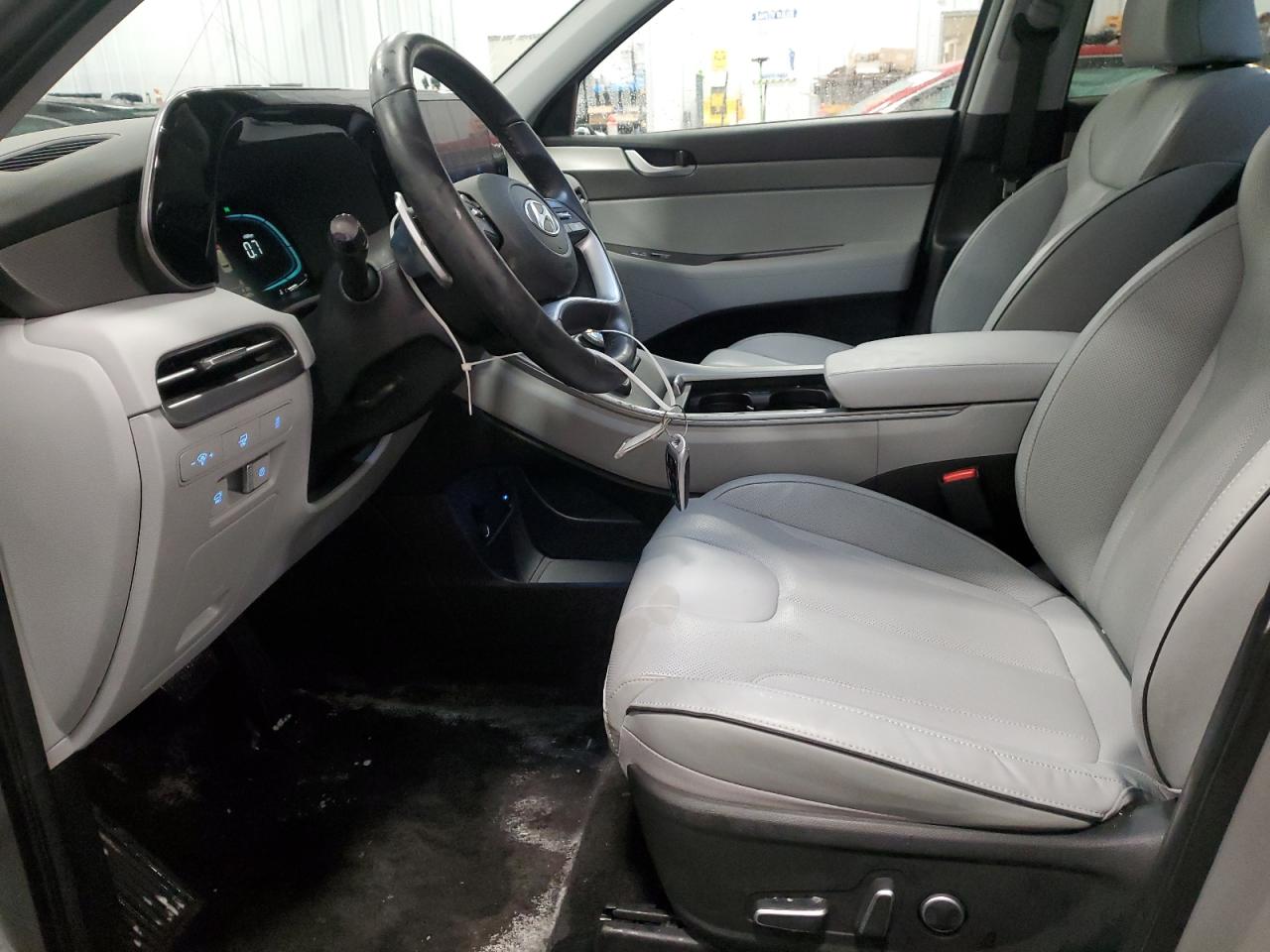 2024 Hyundai Palisade VIN KM8R2DGEXRU788345 Copart auction photo, front end / side damage thumbnail 7