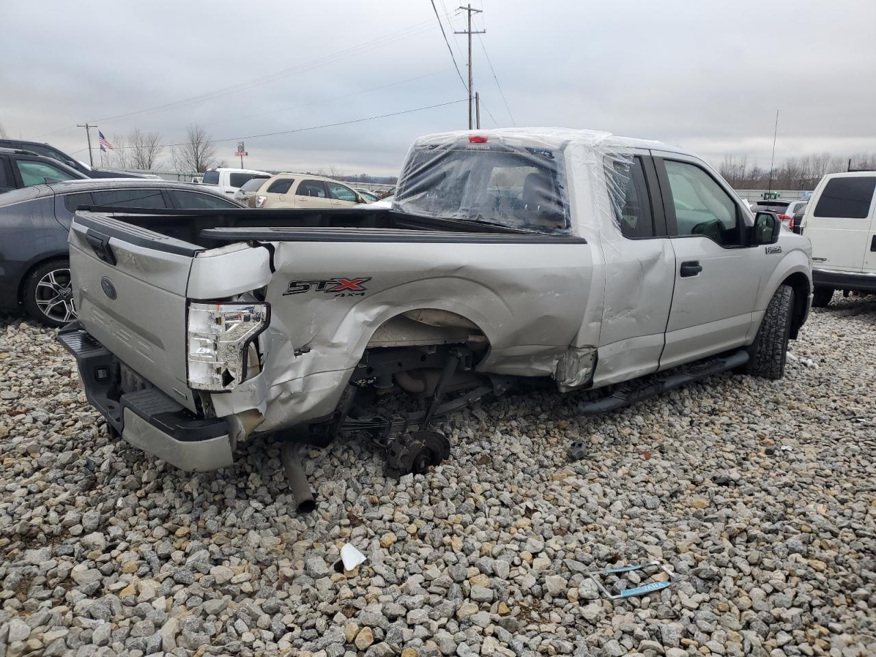 2019 Ford F-150 VIN 1FTEX1EP3KKF23792 Copart auction photo, all over damage thumbnail 3