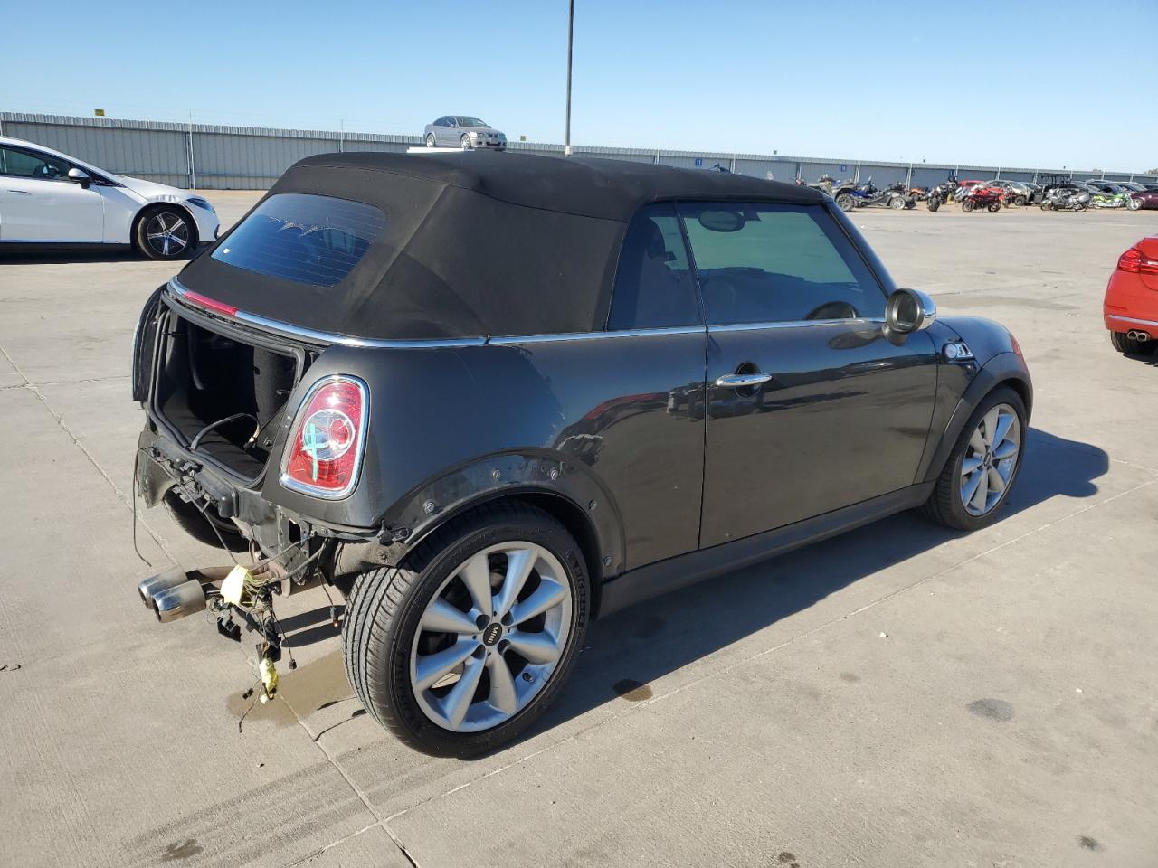 2014 MINI Cooper VIN WMWZP3C58ET706941 Copart auction photo, rear end damage thumbnail 3