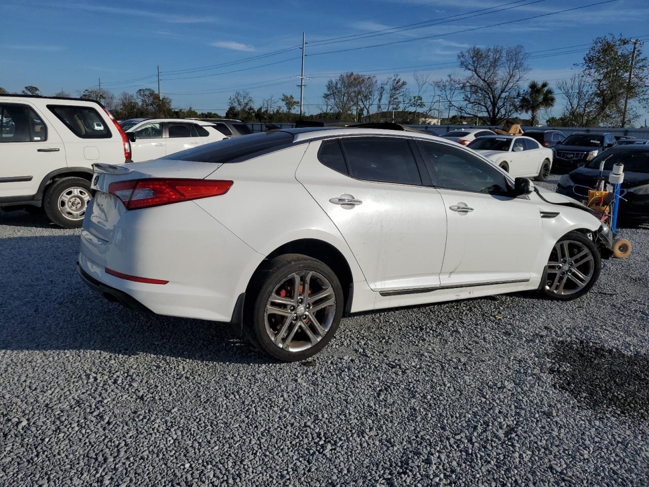 2013 KIA Optima VIN 5XXGR4A68DG095264 Copart auction photo, front end damage thumbnail 3