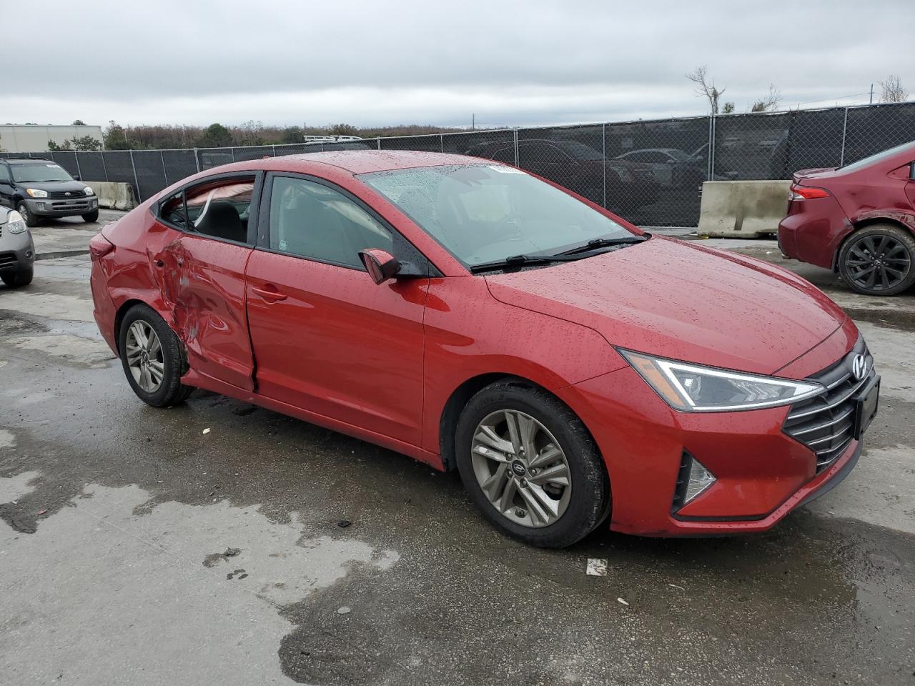 2020 Hyundai Elantra VIN 5NPD84LF7LH515831 Copart auction photo, side damage thumbnail 4