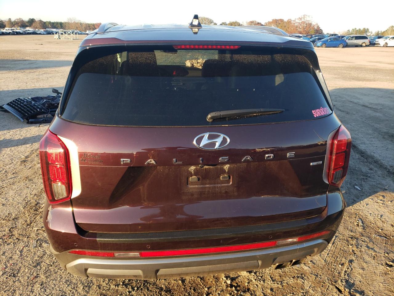 2024 Hyundai Palisade VIN KM8R4DGE9RU657949 Copart auction photo, all over damage thumbnail 6