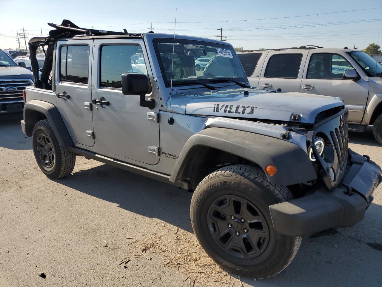2015 Jeep Wrangler VIN 1C4BJWDG9FL687714 Copart auction photo, front end damage thumbnail 4