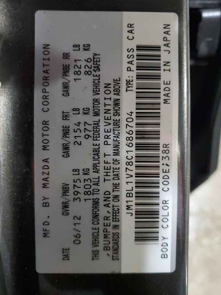 2012 Mazda 3 VIN JM1BL1V78C1686704 Copart auction photo, rear end / side damage thumbnail 13