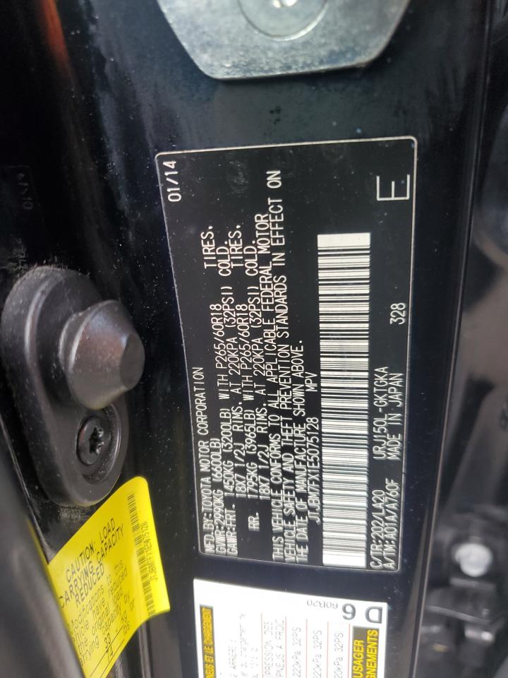 2014 Lexus GX VIN JTJBM7FX1E5075128 Copart auction photo, minor dent/scratches damage thumbnail 13