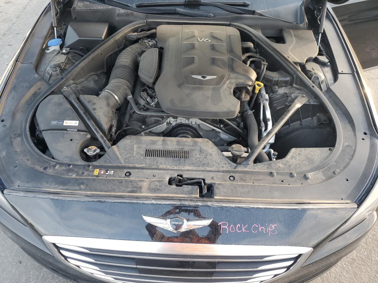 2017 Genesis G80 VIN KMHGN4JE5HU180447 Copart auction photo, rear end damage thumbnail 11