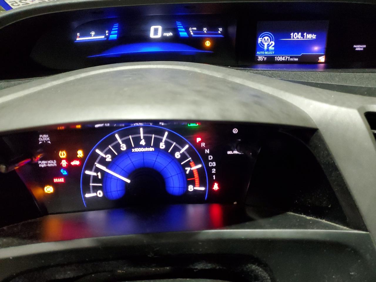 2012 Honda Civic VIN 2HGFG3B84CH532136 Copart auction photo, undercarriage / front end damage thumbnail 9