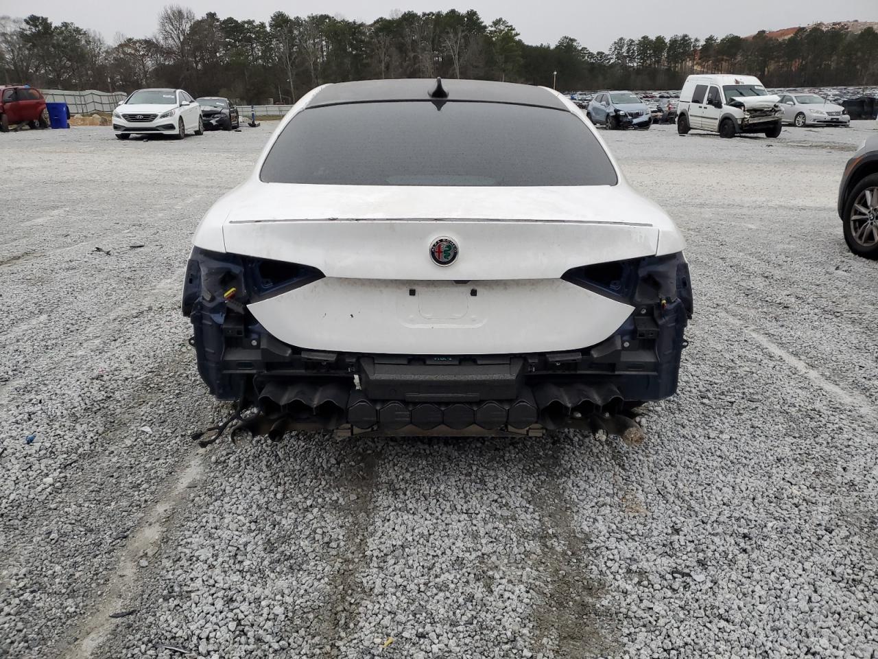 2019 Alfa Romeo Giulia VIN ZARFAMEV7K7611582 Copart auction photo, stripped / all over damage thumbnail 6