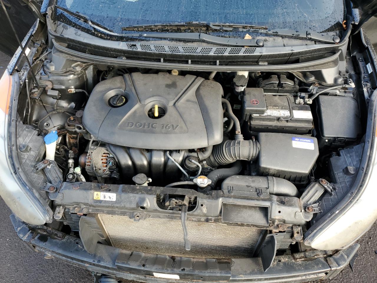 2013 Hyundai Elantra VIN KMHDH4AE6DU502100 Copart auction photo, rear end / front end damage thumbnail 11