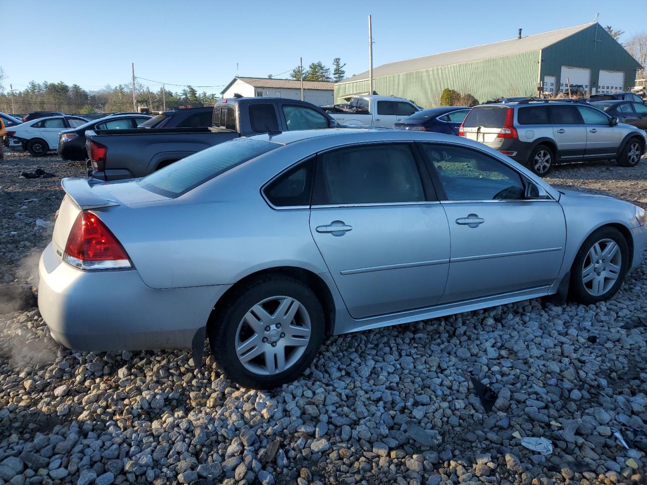 2012 Chevrolet Impala VIN 2G1WB5E33C1211098 Copart auction photo, front end / side damage thumbnail 3
