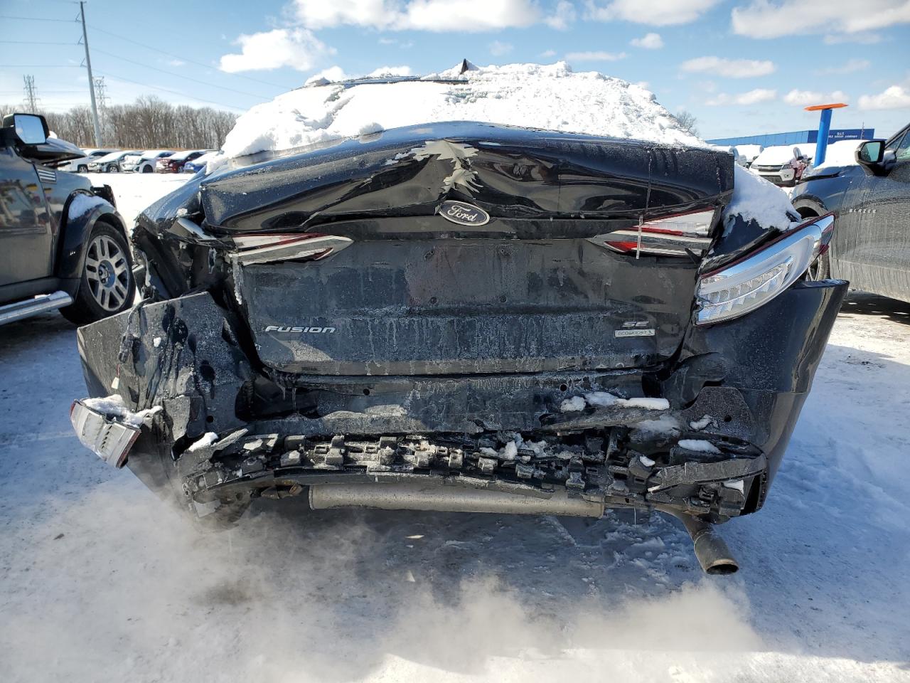 2020 Ford Fusion VIN 3FA6P0HD7LR264095 Copart auction photo, rear end damage thumbnail 6